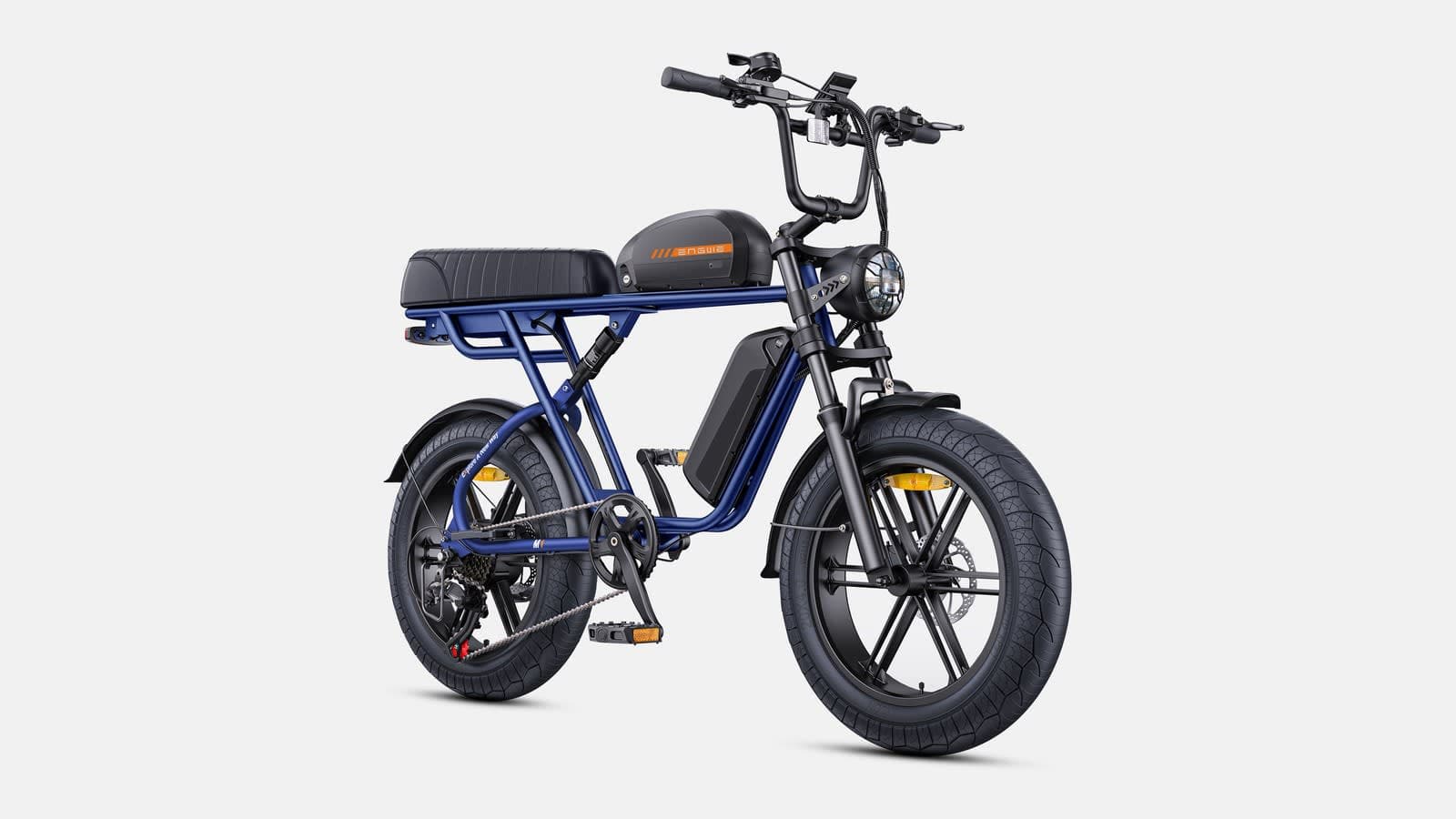 ENGWE M20 moped-style electric bike in blue