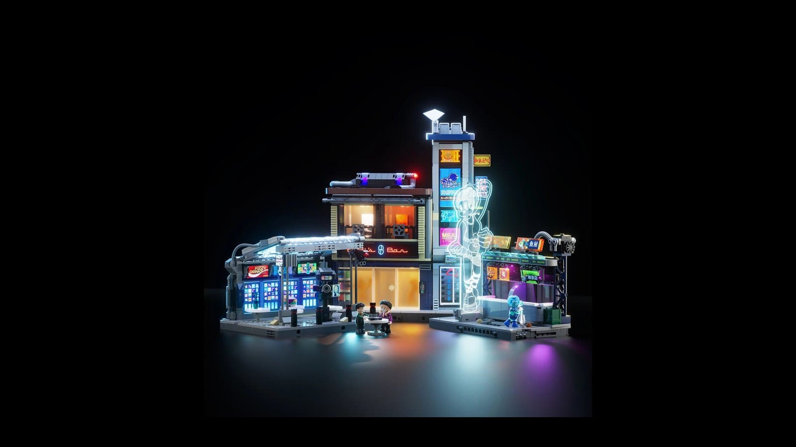 Lumibricks Street Market light-up brick set