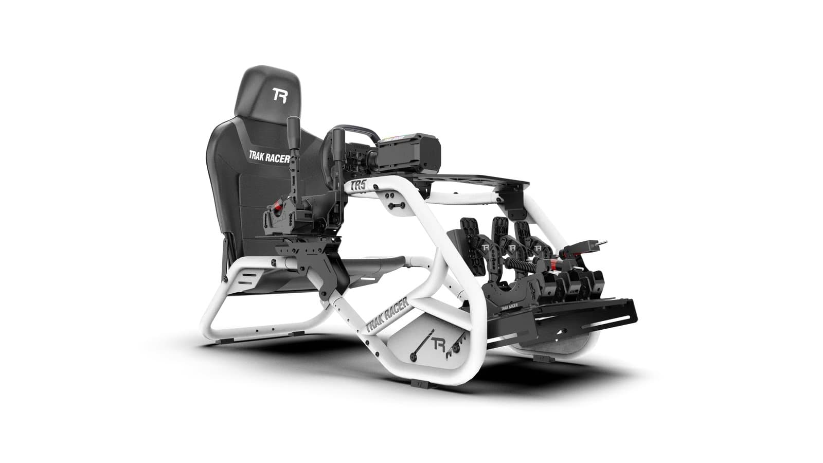 Trak Racer TR5 and TRF racing simulator cockpits compared side by side