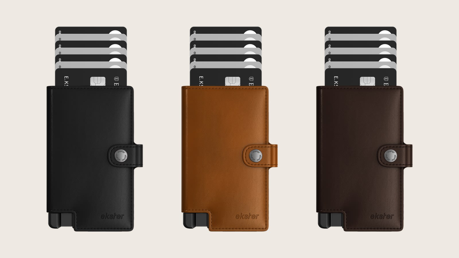 Slim Ekster metal smart wallet and cardholder